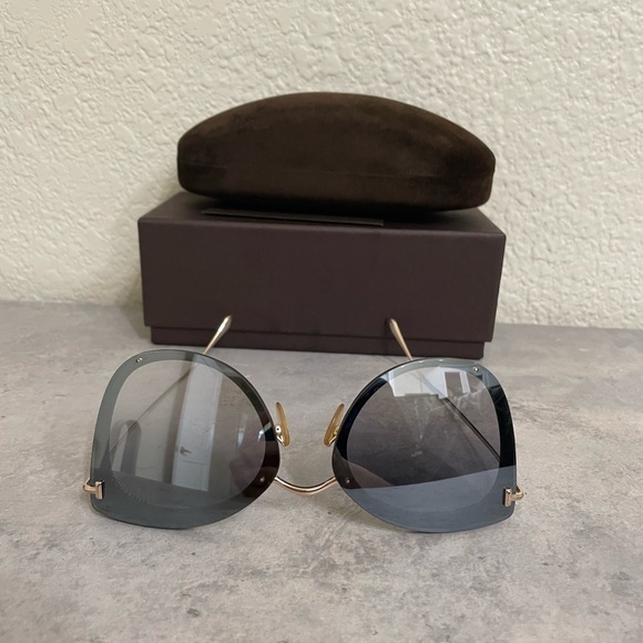 Tom Ford Silver and Gold Sunglasses main image 6